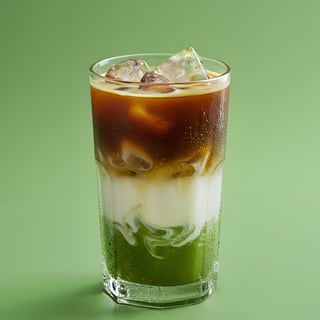 Dirty matcha latte